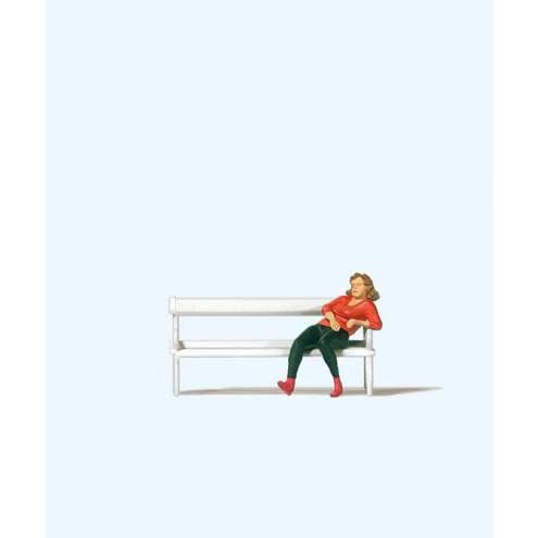 Preiser H0 28226 Frau auf Parkbank