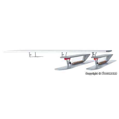 Kibri H0 39005 Erweiterungs-Set 2 moderne Bushaltestationen mit Segel inkl. LED-Beleuchtung