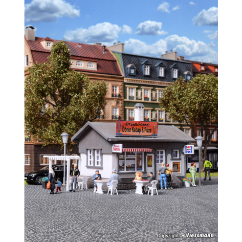 Vollmer H0 45151 Imbiss Stand Döner und Pizza