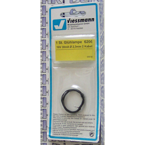 Viessmann 6206 Ersatzlampe klar 2,3mm 16Volt