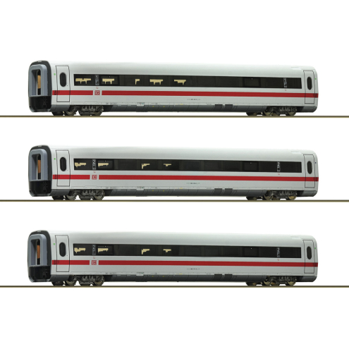 Roco - DC H0 74030 3-tlg. Set 3: Zwischenwagen ICE 1, DB AG