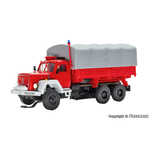Viessmann H0 8054 CarMotion Feuerwehr MAGIRUS JUPITER 3-achs mit Pritsche Plane u. Rundumleuchte