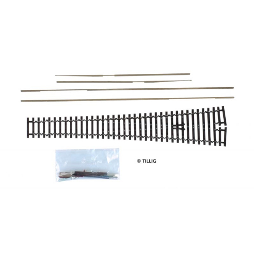 Tillig TT 83427 Flexsteg Bogenweiche 12° - Bausatz brüniert