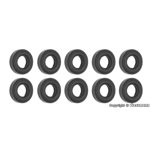 Viessmann H0 8425 CarMotion Set Gummireifen, 10 Stück
