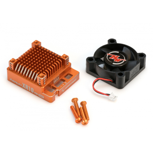 Hobbywing 30850007 XR10 Pro Regler XL Kühlkörper incl. Lüfter Orange