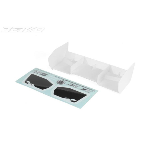 Jetko 7001WH 1:8 Off Road Heckspoiler Nylon - Weiß mit Stickern