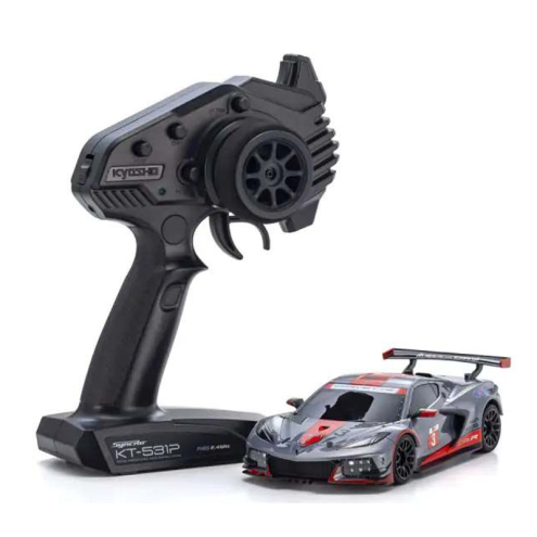 Kyosho 32356GMR Mini-Z MR04 RWD Corvette C8-R Gun Metal/Red (W-MM/KT531P)