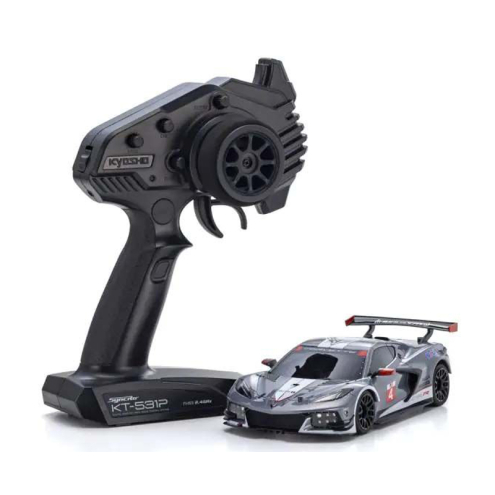Kyosho 32356GMW Mini-Z MR04 RWD Corvette C8-R Gun Metal/White(W-MM/KT531P)