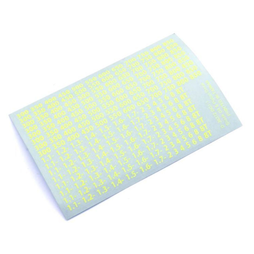 Kyosho 36372Y Viscositaets Aufkleber f. Stossdaempfer (Gelb)