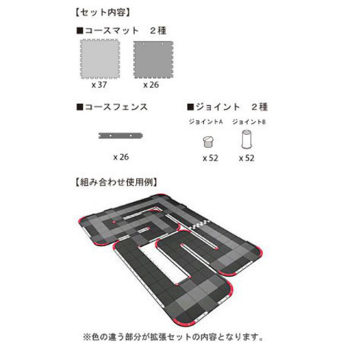 Kyosho 87033-01B Kyosho Mini-Z Grand Prix Rennbahn 30cm Erweiterung (63 St)