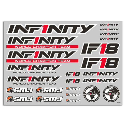 INFINITY R8034 IF18 Aufkleber Bogen Schwarz