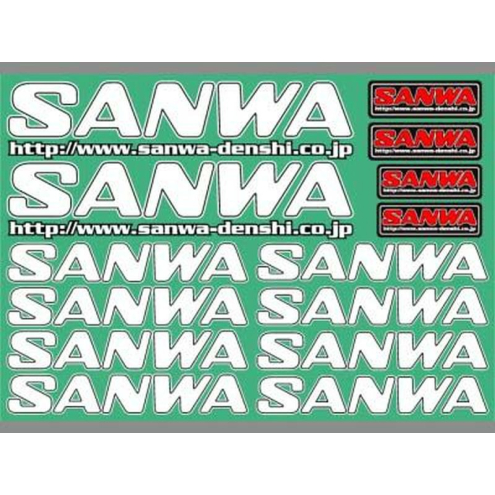 Sanwa SAN107A90532A Aufkleberbogen Weiß