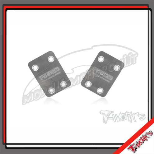 T-Works TO-220-K Skid Plate Edelstahl Hinten Kyosho MP9 MP10 GT3 (2 St.)