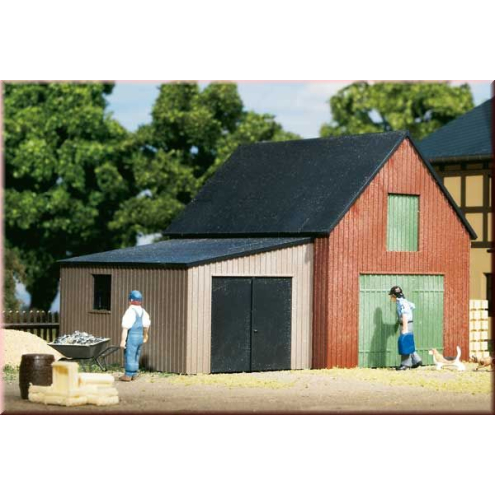 Auhagen H0 11408 Lagerschuppen mit Garage