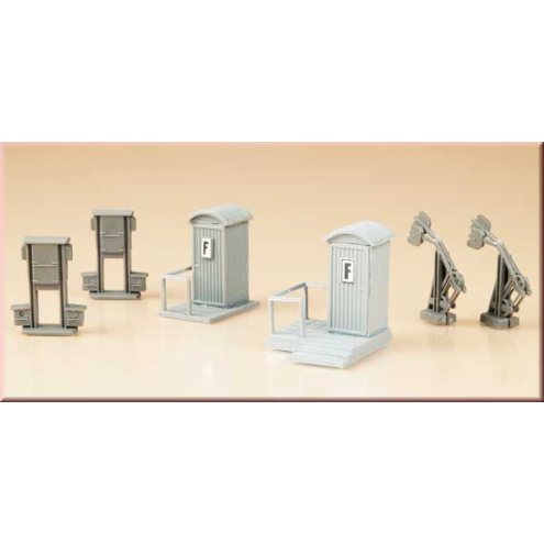 Auhagen H0 / TT 12242 2 Streckentelefone, 4 Spannwerke 1:100