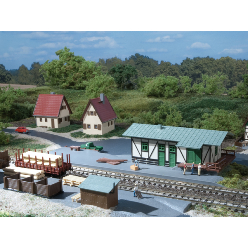 Auhagen N 14451 Güterschuppen mit Ladestraße