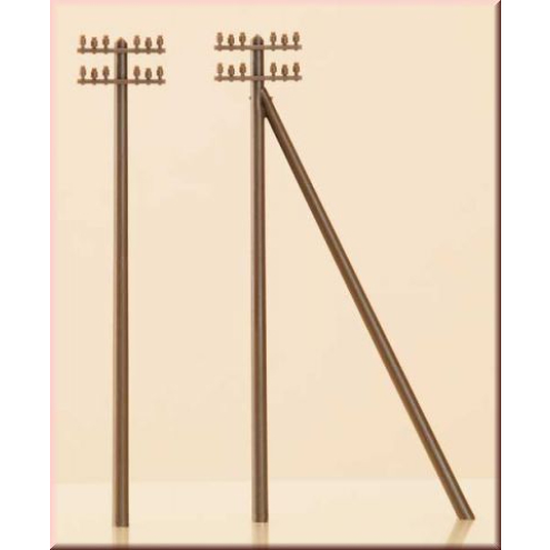 Auhagen H0 41204 12 Telegrafenmasten