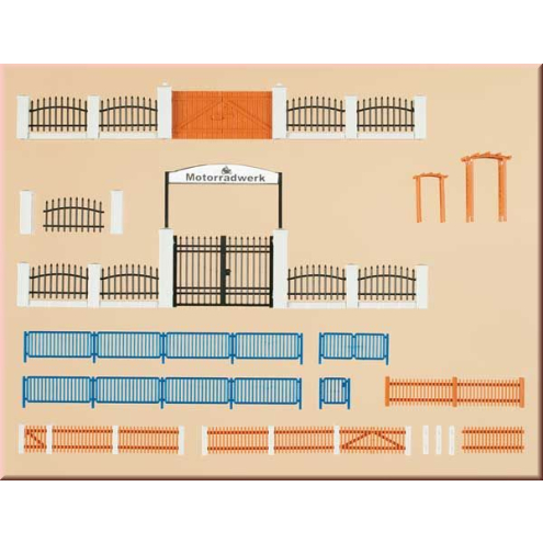 Auhagen H0 / TT 42648 Zäune, Tore und Säulen