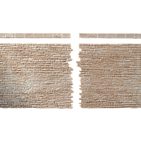 Auhagen H0 / TT 42649 2 Steinmauern m. Abschlusssteinen 1:100