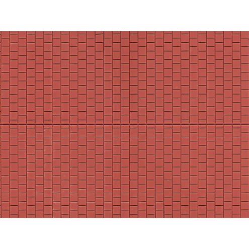 Auhagen H0 / TT 52424 1 Dekorplatte Fußsteig rotbraun lose