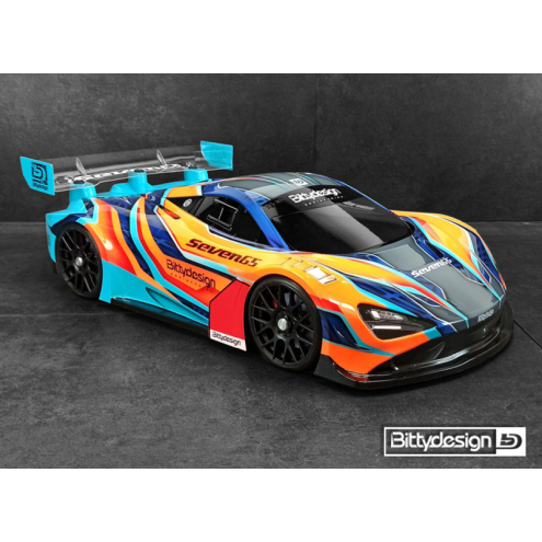 Bittydesign Seven65 1:8 GT Karosserie für SWB 325mm klar 1,0mm