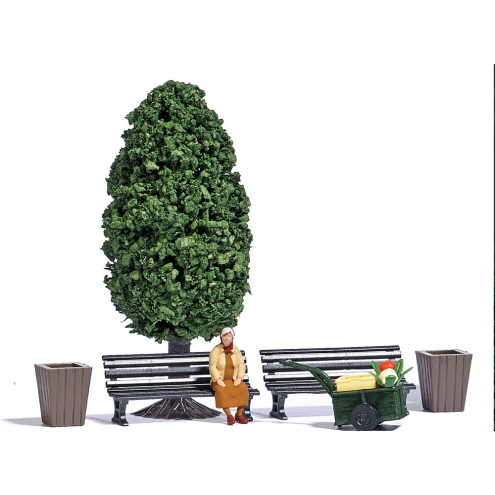 Busch H0 7841 Action-Set: Handwagen