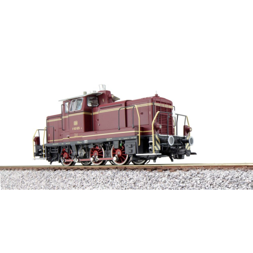 ESU H0 31740 Diesellok, V60, V60 826 DB, altrot, Ep III, Vorbildzustand um 1963, LokSound, Rauch, Kupplung DC/AC