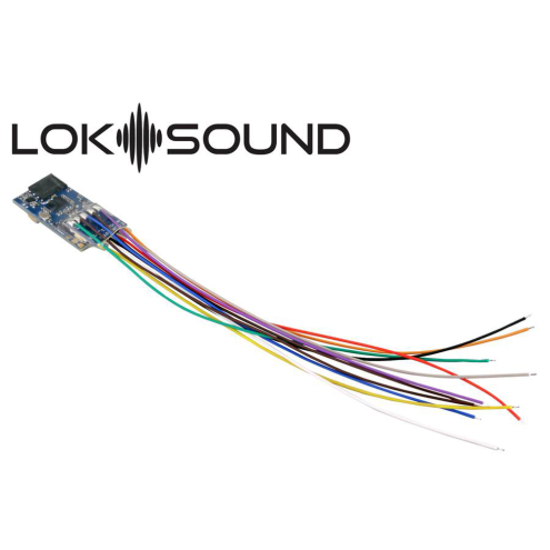 ESU 58813 LokSound 5 micro DCC/MM/SX/M4 Leerdecoder, Einzellitzen, mit Lautsprecher 11x15mm, Spurweite: N, TT, H0