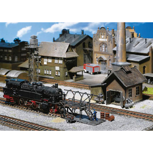 Faller H0 120139 Kompressorhaus, Rohrblasgerüst, Schürhakengest.