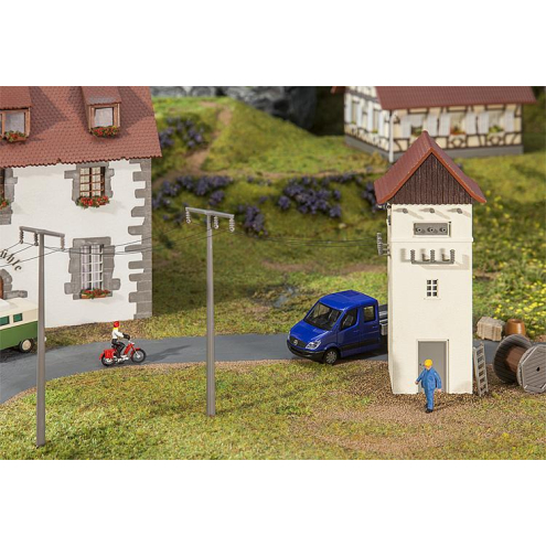 Faller H0 120241 Trafohäuschen mit Strommasten