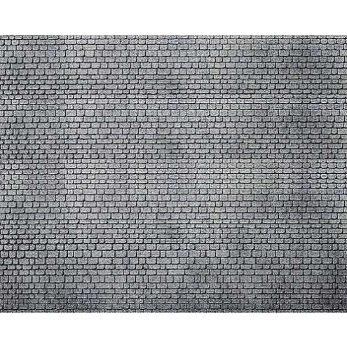 Faller H0 170805 Dekorplatte, Läufermauerwerk Quader, grau