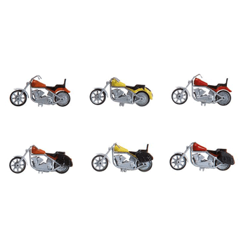 Faller H0 180603 6 Motorräder in unterschiedlichen Farblackierun