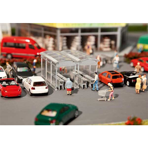 Faller H0 180606 Moderner Einkaufswagen-Unterstand