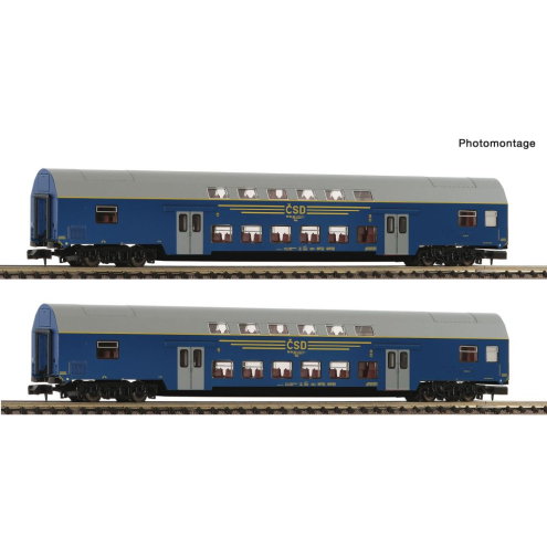 Fleischmann 6260092 2-tlg. Set: Doppelstockwagen Ep. IV