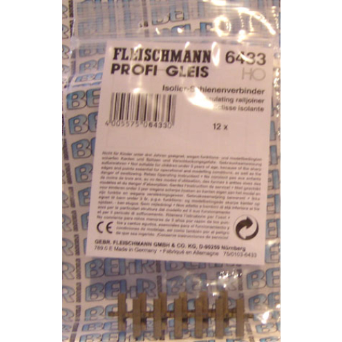 Fleischmann 6433 H0 Isolier-Schienenverbinder (12 Stück)