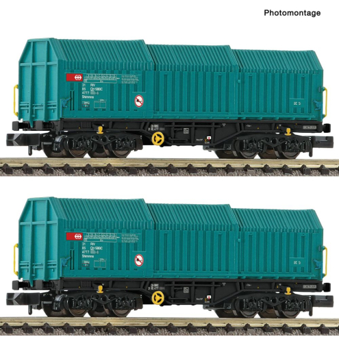 Fleischmann N 6660037 2-tlg. Set: Teleskophaubenwagen, SBB