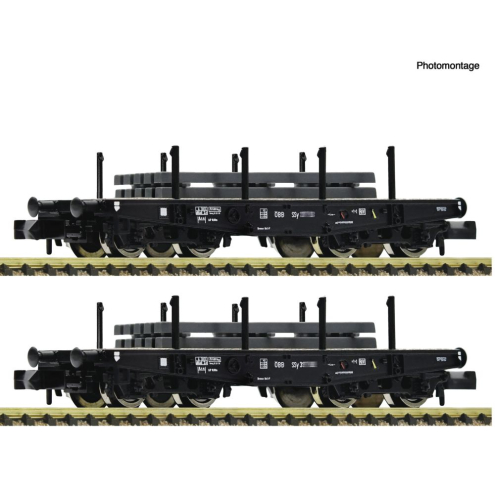 Fleischmann 6660134 2-tlg. Set: Schwerlast-Flachwagen Ep. III