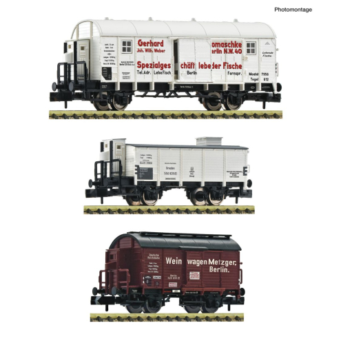 Fleischmann 6660148 3-tlg. Set: Gedeckte Güterwagen Ep. II