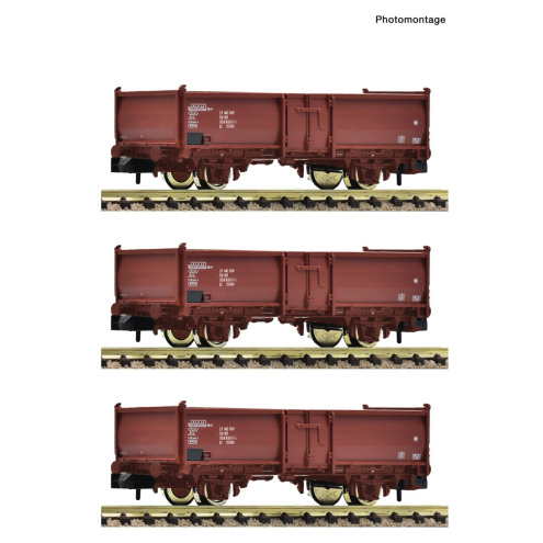 Fleischmann 6660158 3-tlg. Set: Offene Güterwagen Ep. IV
