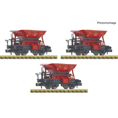 Fleischmann 6660159 3-tlg. Set: Schotterwagen Ep. III