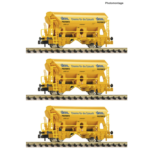 Fleischmann 6660172 3-tlg. Set: Schwenkdachwagen „SKW Piesteritz” Ep. VI