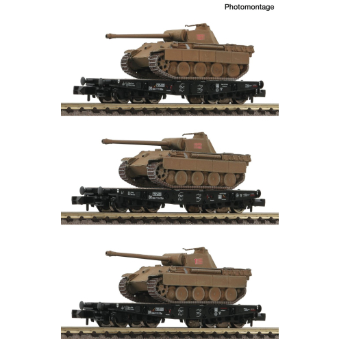 Fleischmann 845606 3-tlg. Set: Schwerlast-Flachwagen Ep. II