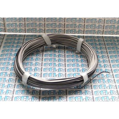 25m Zwillingslitze flexibel LiYz 2x 0,08 qmm schwarz-weiß