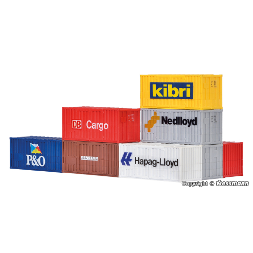 Kibri H0 10924 20-Fuss-Container (6 Stück)