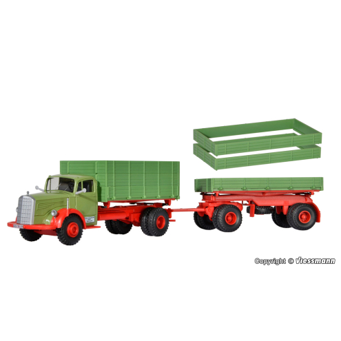 Kibri H0 14069 Kipper mit Anhänger, Baujahre 1950 - 1954