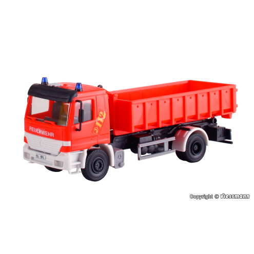 Kibri H0 18249 Feuerwehr MB ACTROS 2-achs mit Abrollcontainer