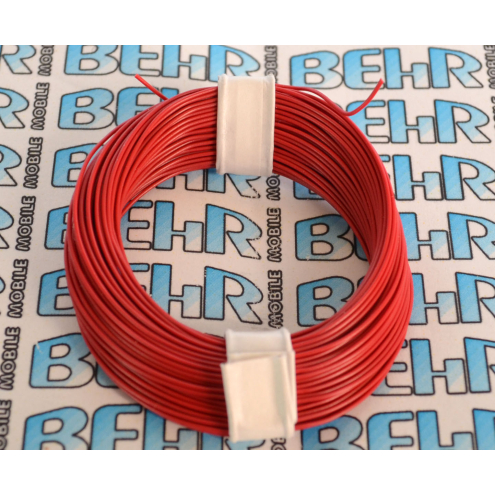 Decoderlitze rot 1adrig LifY, 0,04 mm², 10m Ring