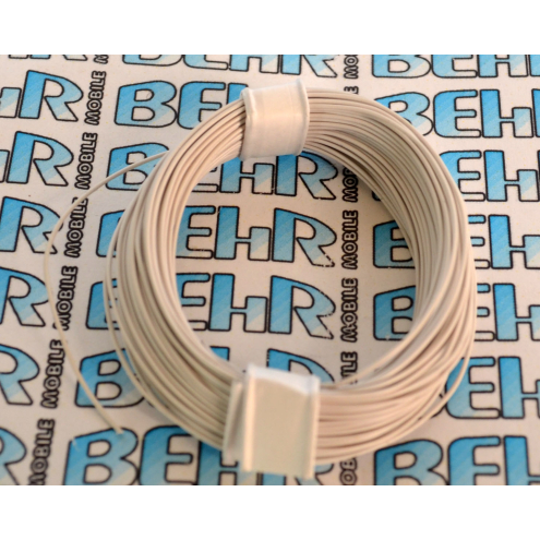 Decoderlitze weiss 1adrig LifY, 0,04 mm², 10m Ring