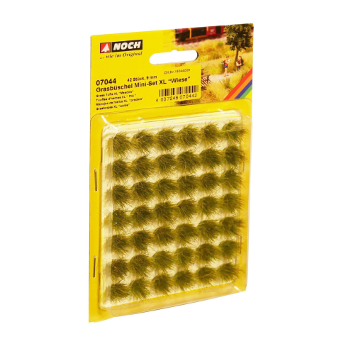 Noch 07044 Grasbüschel Mini-Set XL “Wiese”, 42 Stück, 9 mm
