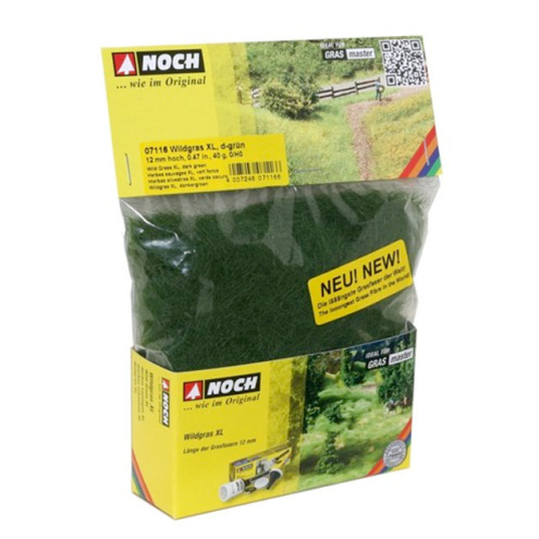 Noch 07116 Wildgras XL, dunkelgrün, 12 mm